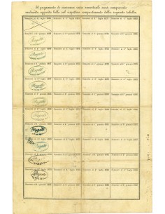 1869 - DEBITO PUBBLICO REGNO D'ITALIA 5% RENDITA LIRE 190... 2
