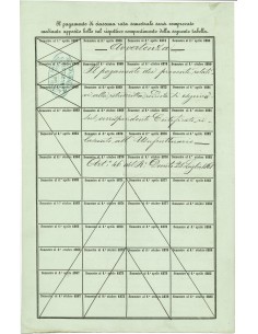 1863 - DEBITO PUBBLICO REGNO D'ITALIA 3% RENDITA LIRE 3 -... 2