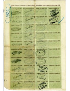 1887 - MINISTERO DEL TESORO 3% RENDITA L. 18,93 - DEBITO... 2