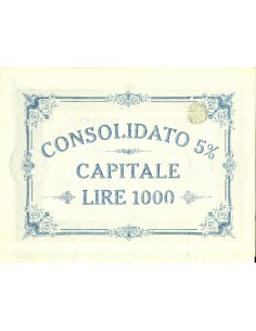 1918 - CONSOLIDATO 5% LIRE 1.000 - DEB. PUBBLICO REGNO... 2