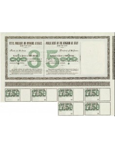 1925 - CONSOLIDATO 3,50% LIRE 1.000 RENDITA LIRE 35 -... 2