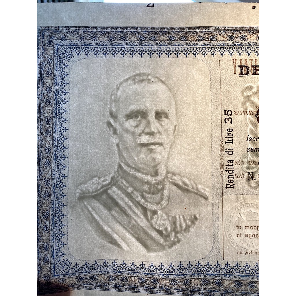 1925 - CONSOLIDATO 3,50% LIRE 1.000 RENDITA...