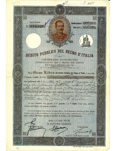 1933 - CONSOLIDATO 3,50%  RENDITA LIRE 91 - DEB. PUBBLICO...