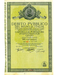 1934 - PRESTITO REDIMIBILE 3,50% TAGLIO DA 100 - DEB....