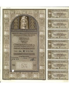 1972 - PRESTITO DELLA RICOSTRUZIONE REDIMIBILE 5% -...