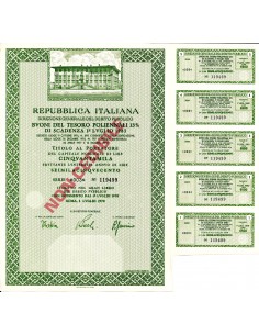 1978 - REPUBBLICA ITALIANA BUONI DEL TESORO POLIENNALE...