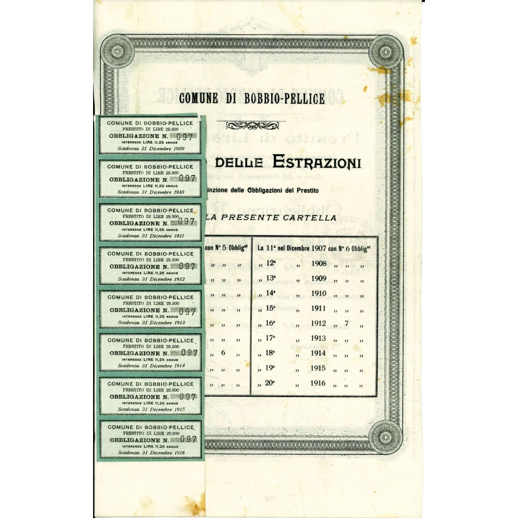 1896 - COMUNE DI BOBBIO PELLICE - 1...