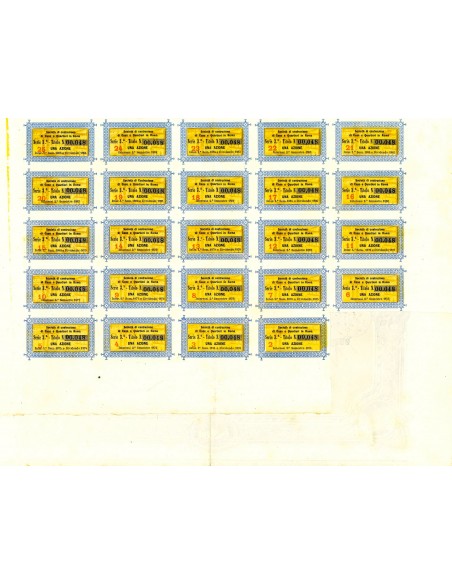 1872 - SOC. DI COSTRUZIONE DI CASE E QUARTIERI IN ROMA 1 AZIONE - ROMA