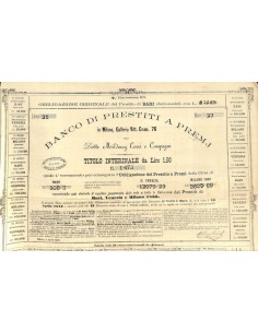BANCO DI PRESTITI A PREMJ DI BARI - MILDMAY CERRI E COMPAGNI 1 OBB. 1866