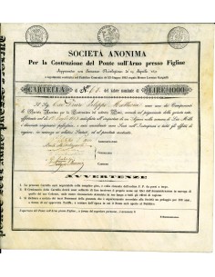 1841 - SOC. ANONIMA PER LA COSTRUZIONE DEL PONTE...