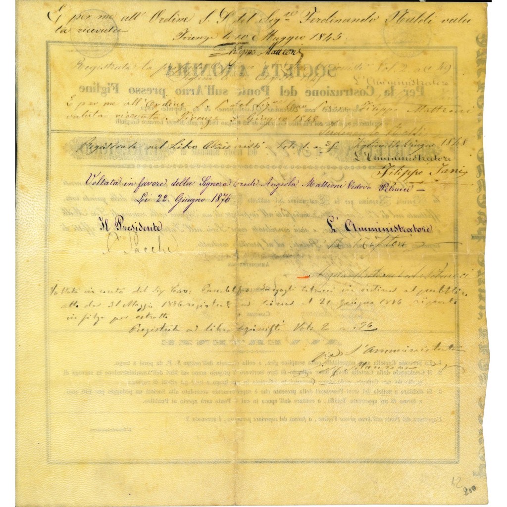 1841 - SOC. ANONIMA PER LA COSTRUZIONE DEL...