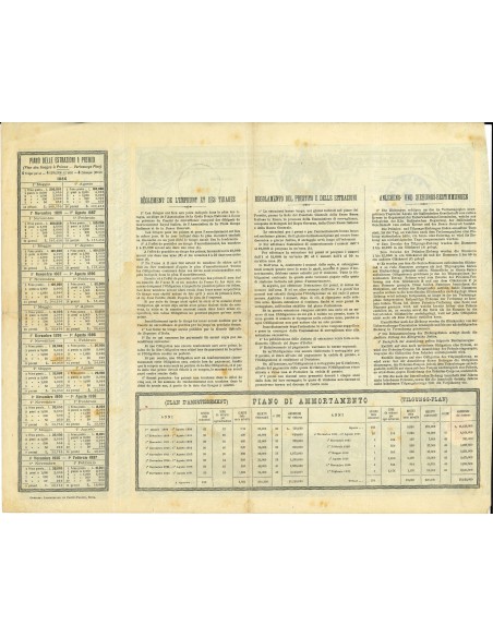 1885 - CROCE ROSSA ITALIANA - OBBLIGAZIONE DI LIRE 25 - ROMA