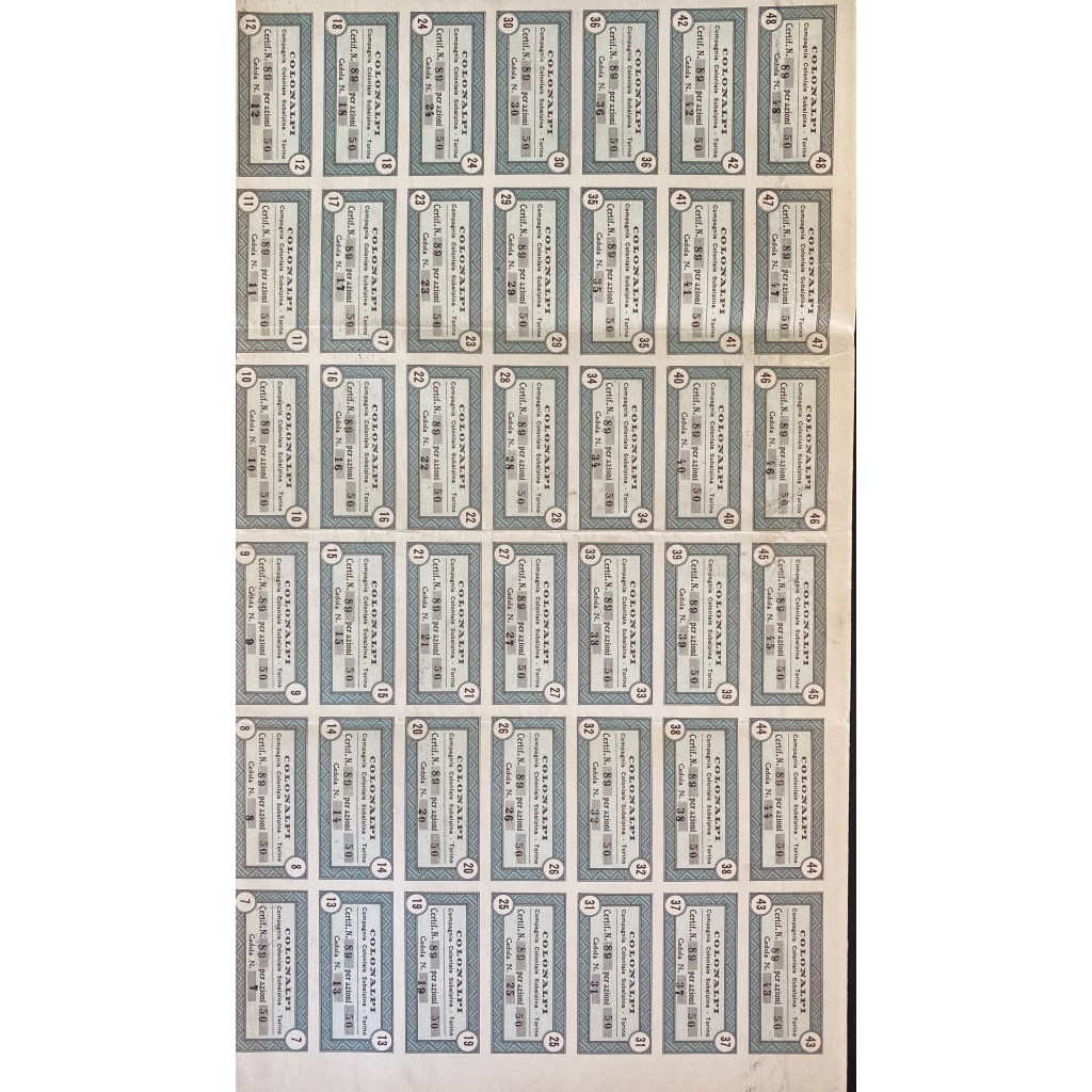 1939 - COLONALPI COMPAGNIA COLONIALE SUBALPINA...