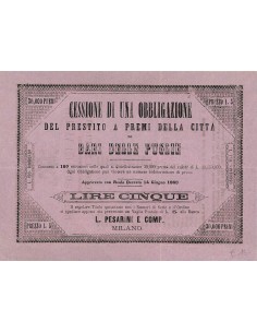 PRESTITO A PREMI CITTA' DI BARI - CESSIONE DI 1 OBBLIGAZIONE 1868