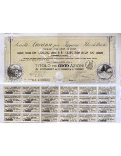 1915 - SOC. LUCANA PER IMPRESE IDROELETTRICHE 100 AZIONI... 2