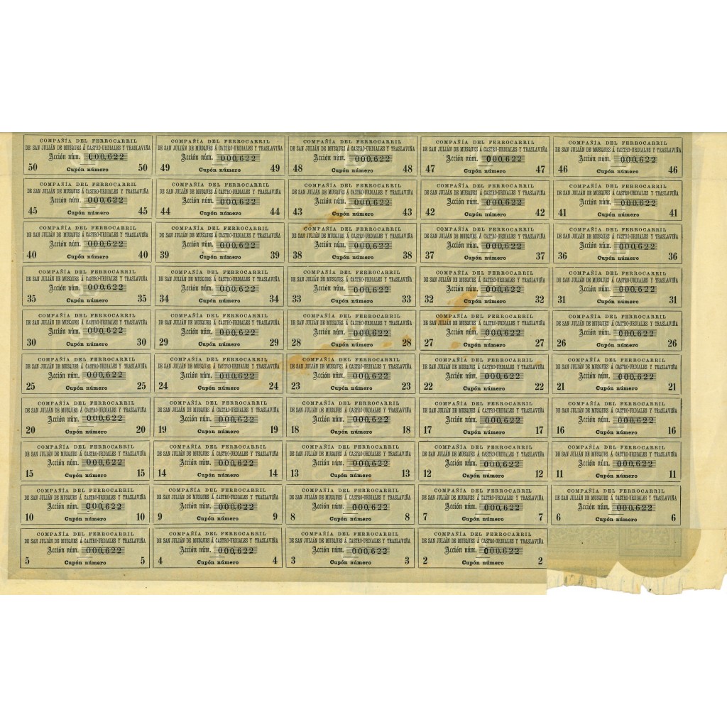 1897 - FERROCARRIL DE SAN JULIAN DE MUSQUES A...