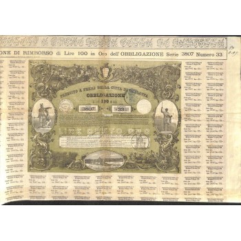 PRESTITO A PREMI CITTA' DI BARLETTA - 1 OBBLIGAZ. 1869