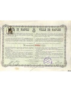 CITTA' DI NAPOLI - BUONO DA 50 LIRE - 1881