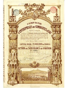1905 - COMPAGNIE D'ENTERPRISES DE CONDUITES D'EAU - 1...