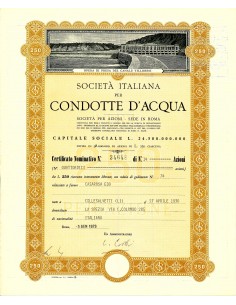 1979 - SOC. ITALIANA PER CONDOTTE D'ACQUA 14 AZIONI - ROMA