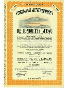 1944 - COMPAGNIE D'ENTREPRISES DE CONDUITES D'EAU 4% -...