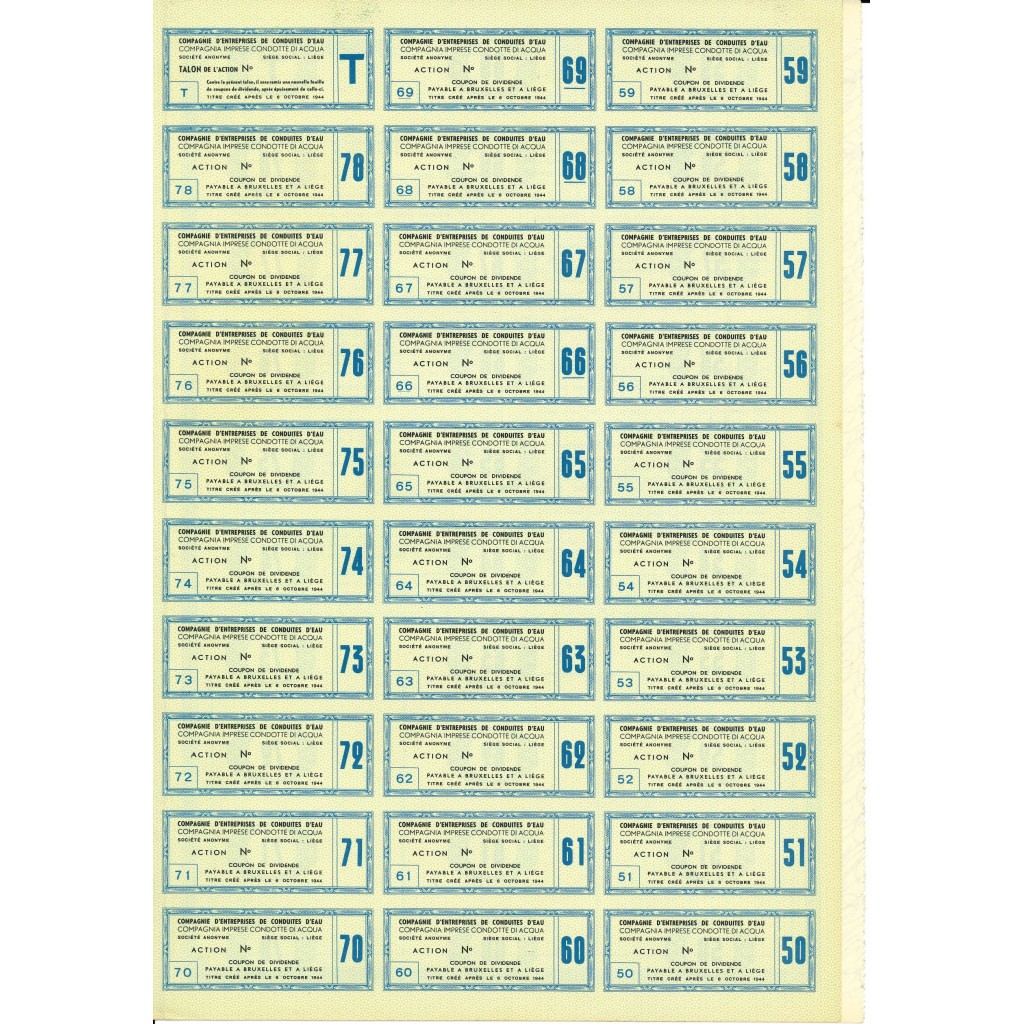 1944 - COMPAGNIE D'ENTREPRISES DE CONDUITES...