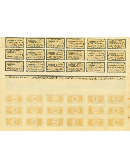 1927 - SOC. ANON.  IDRO-ELETTRICA LUCANA 50 AZIONI - VALLO DELLA LUCANA