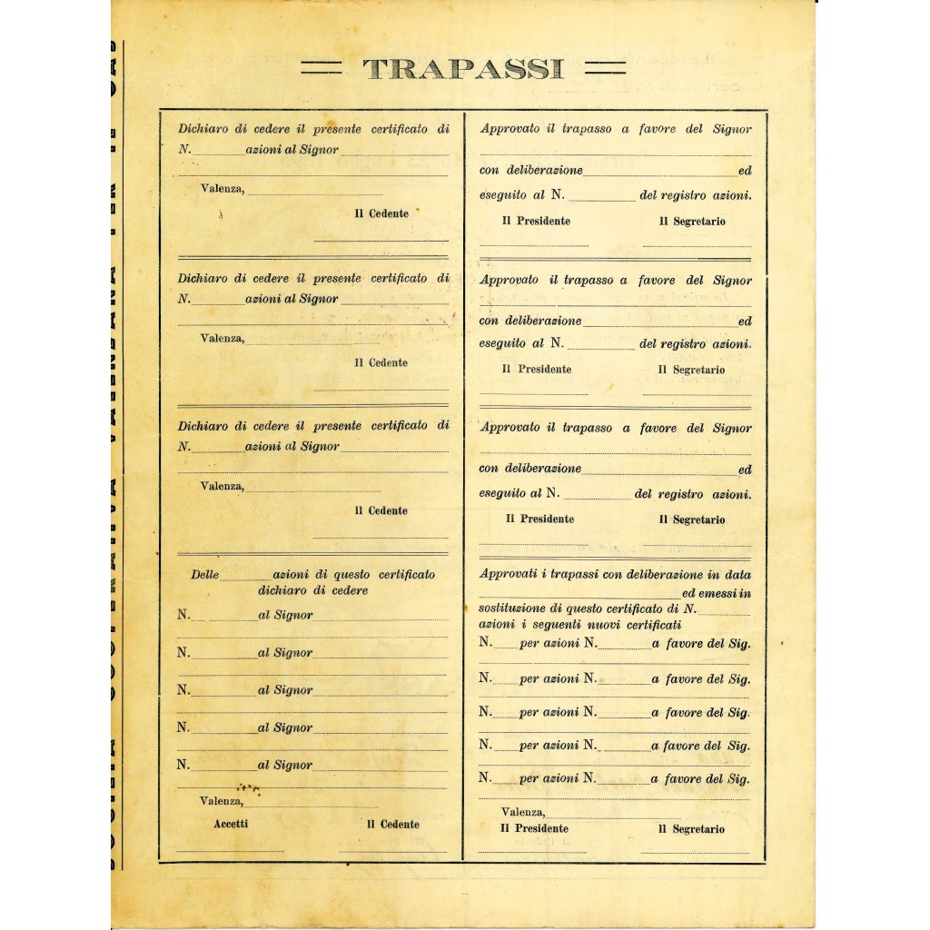 1937 - SOC. COOPERATIVA VALENZANA PER IL GAS N....