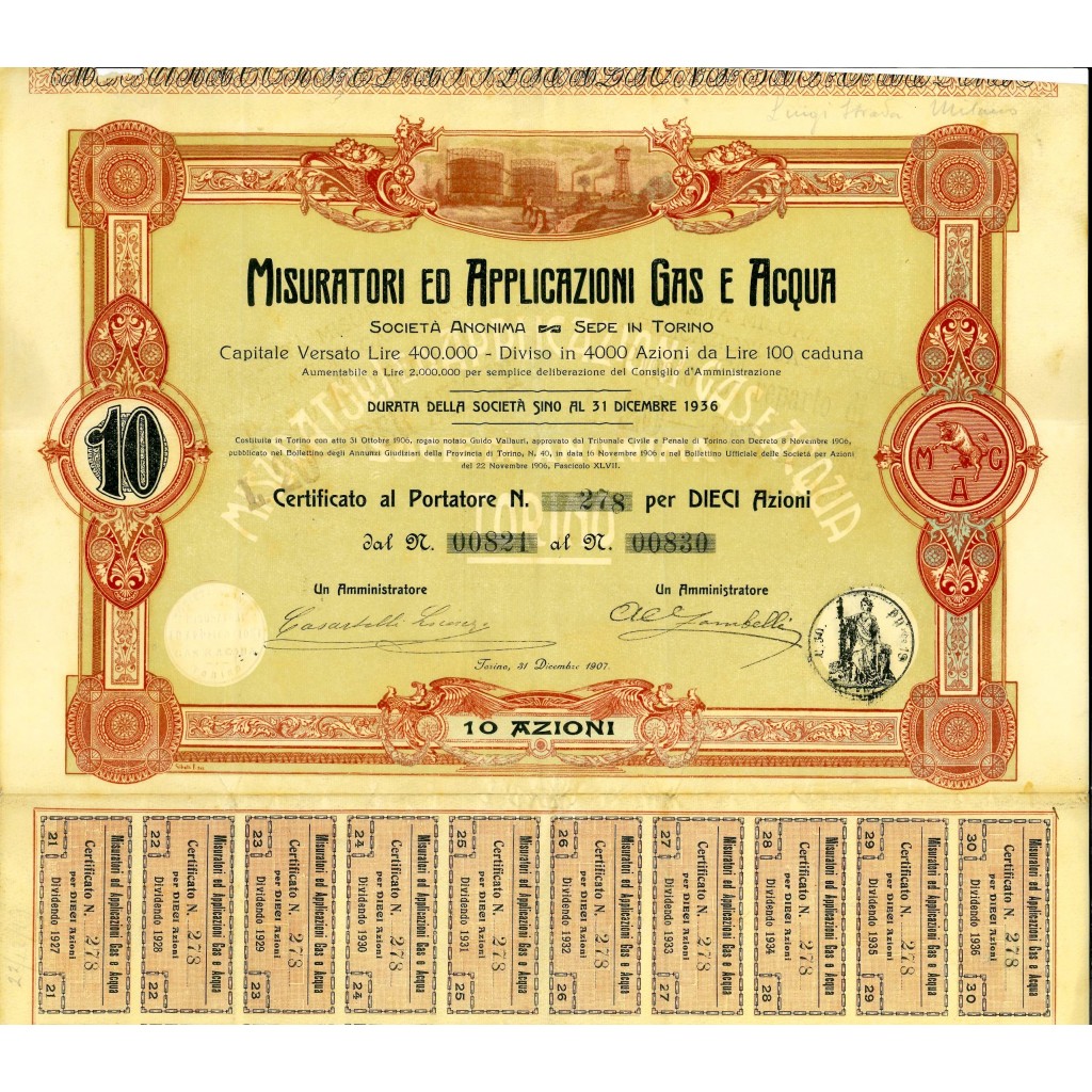 1907 - MISURATORI ED APPLICAZIONI GAS E ACQUA...