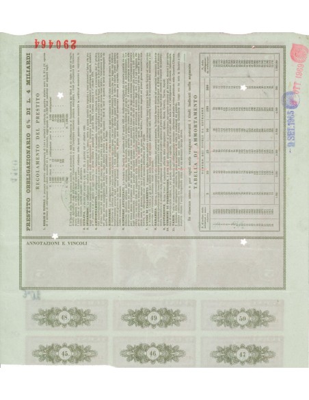 1951 - TERNI - SOCIETA' PER L' INDUSTRIA E L' ELETTRICITA' 5 AZIONI SERIE II  - ROMA