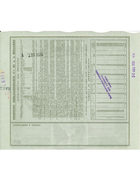 1951 - TERNI - SOCIETA' PER L' INDUSTRIA E L' ELETTRICITA' 50 AZIONI  - ROMA