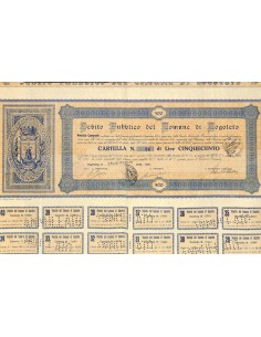 DEBITO PUBBLICO DELLA CITTA' DI COGOLETO - 1 CARTELLA 4,50% - 1936