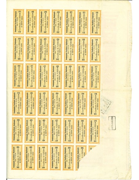 1925 - COMPAGNIA FONDIARIA REGIONALE - 100 AZIONI - MILANO