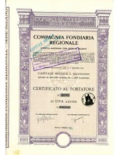 1924 - COMPAGNIA FONDIARIA REGIONALE - 1 AZIONE - MILANO