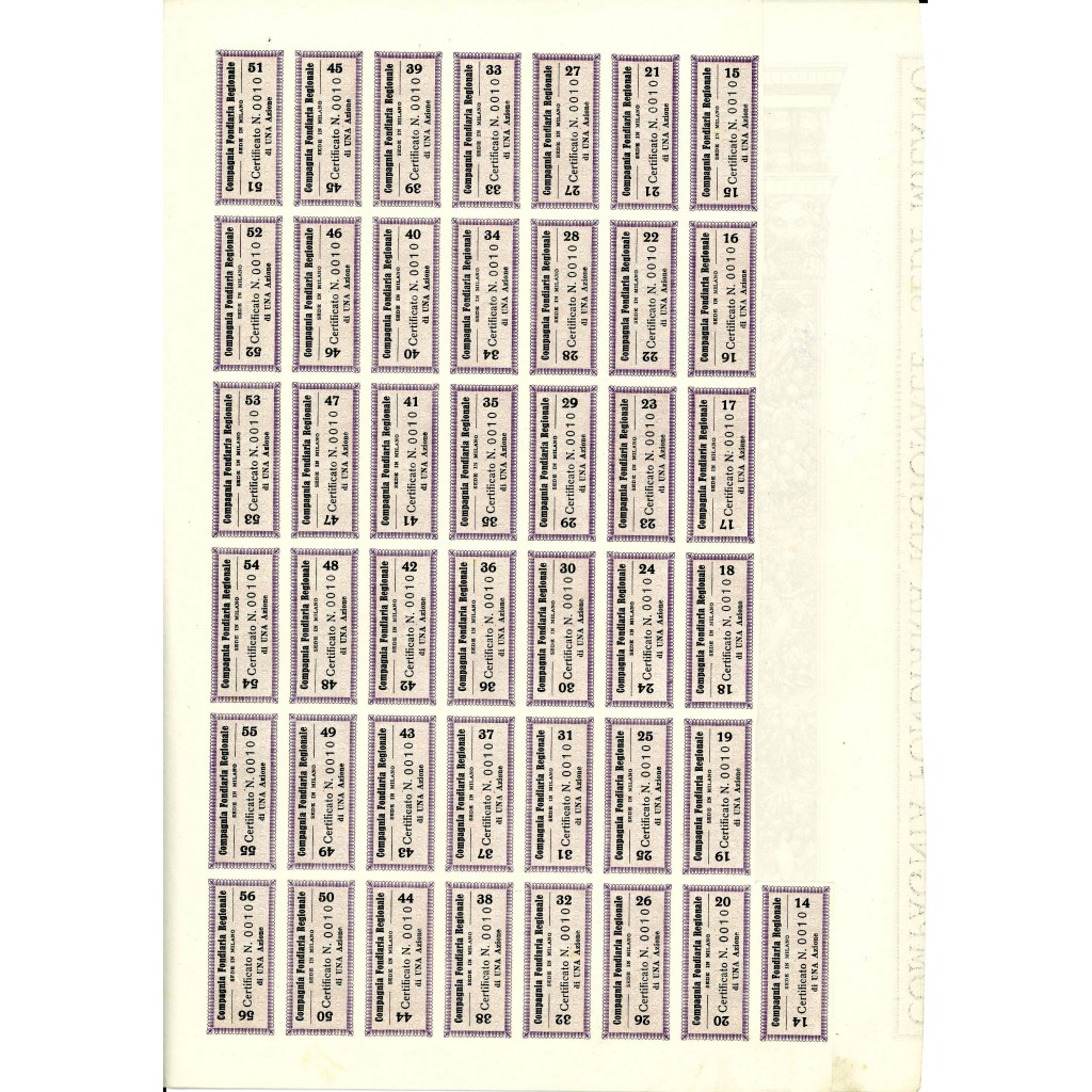 1924 - COMPAGNIA FONDIARIA REGIONALE - 1 AZIONE...