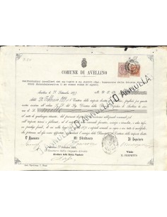 COMUNE DI AVELLINO - CESSIONE DI LIRE 1000 - 1897