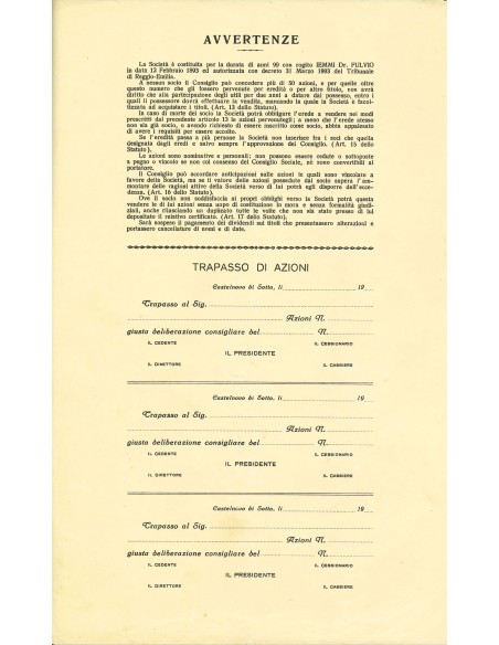 1938 - BANCA POPOLARE CONSORZIALE SOC. ANON. COOP. IN CASTELNOVO DI SOTTO