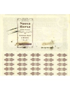 1911 - NUOVA BORSA SOCIETÀ ANONIMA - 25 AZIONI - GENOVA 2