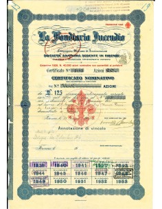 1942 - LA FONDIARIA INCENDIO COMPAGNIA ITALIANA DI...