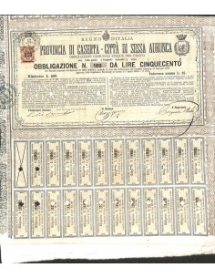 PROVINCIA DI CASERTA - CITTA' DI SESSA AURUNCA 1 OBBLIG. 1880