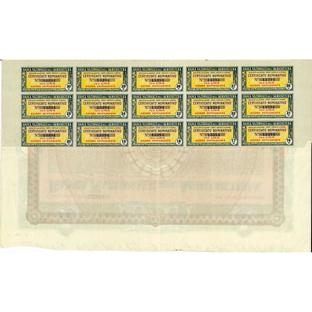 1942 - BANCA NAZIONALE DELL AGRICOLTURA - 1...