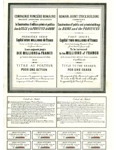 1872 - COMPAGNIA FONDIARIA ROMANA - PRIMA SERIE 1 AZIONE... 2