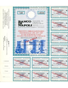 1975 - BANCO DI NAPOLI PRESTITO OBBLIGAZIONARIO 1977-1997...