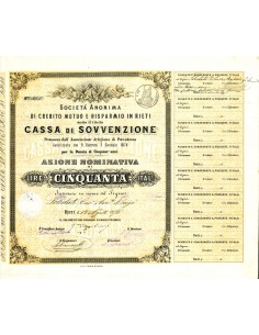 1876 - SOC. ANON. DI CREDITO MUTUO E RISPARMIO IN RIETI...