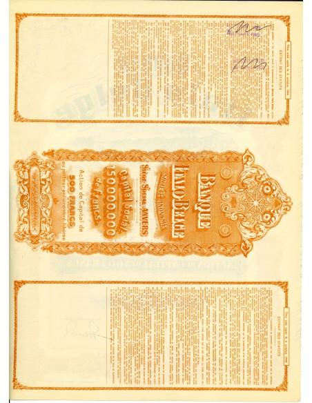 1911 - BANQUE ITALO-BELGE 1 AZIONE - ANVERSA