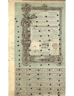 PROVINCIA DI GENOVA - UNA OBBLIGAZIONE 3,75%- 1932