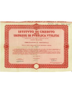 1949 - ISTITUTO DI CREDITO PER LE IMPRESE DI PUBBLICA...