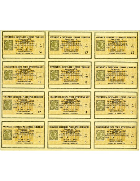 1972 - CONSORZIO DI CREDITO PER LE OPERE PUBBLICHE "FERROVIE DELLO STATO" 100.000 - ROMA