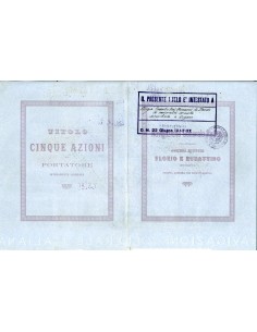 1913 - NAVIGAZIONE GENERALE ITALIANA - 5 AZIONI - GENOVA 2