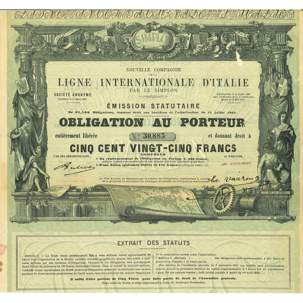 1867 - NOUVELLE COMPAGNIE DE LA LIGNE...